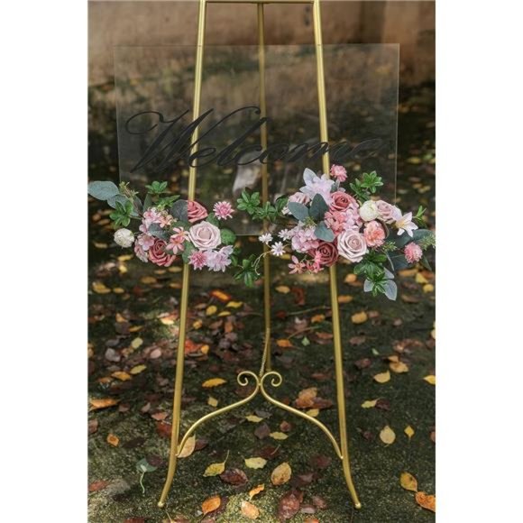 Artificial Flowers Combo Box Set Gradient Color Flower Leaf w/ Stems DIY Wedding - Picture 4 of 6